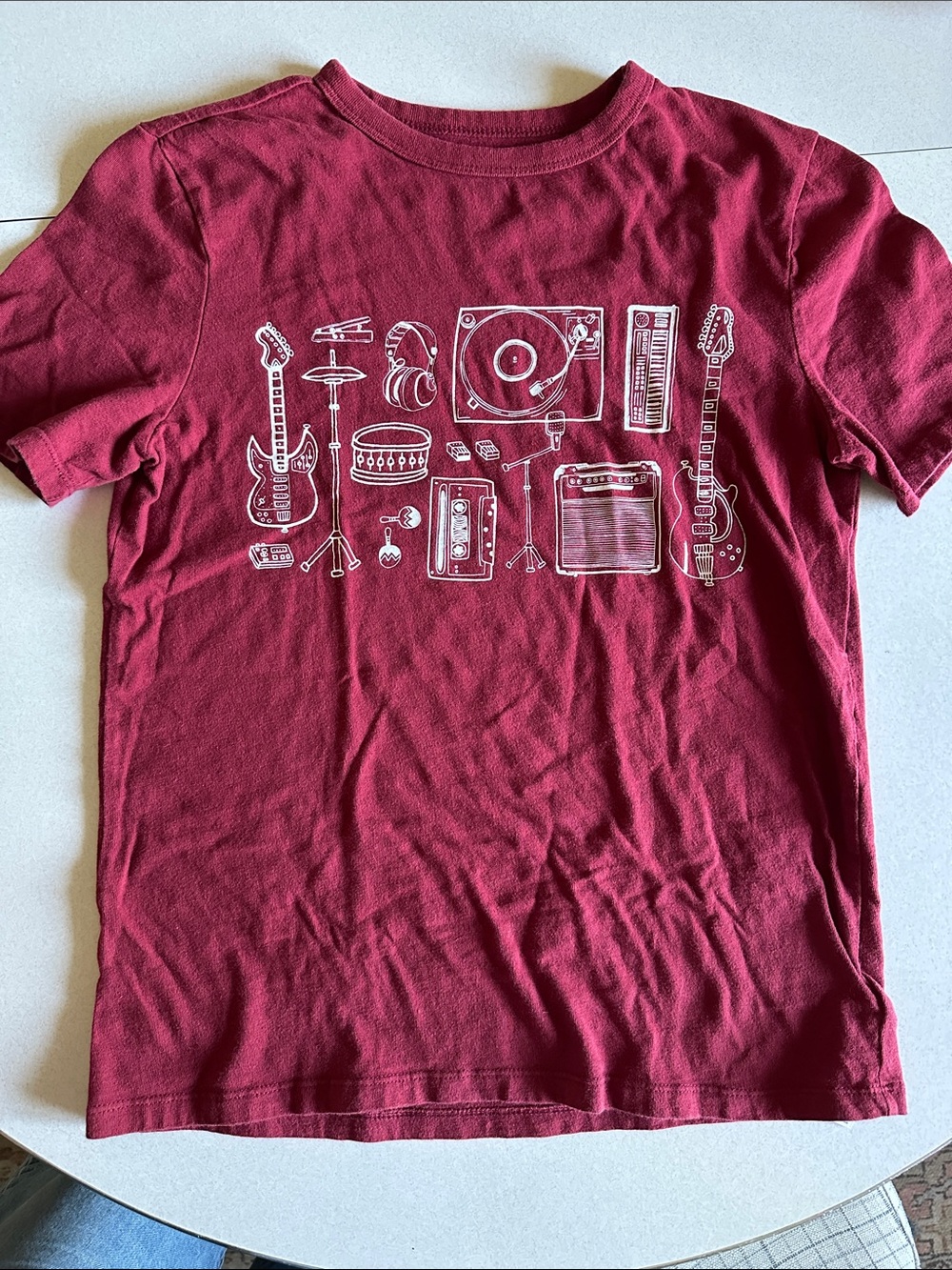 GAP Maroon Kids Graphic Music Instruments Tee